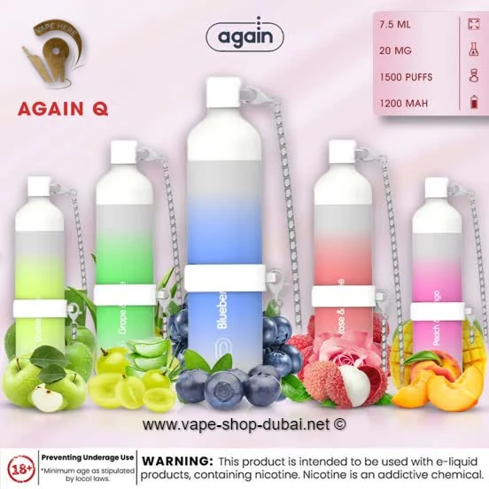 AGAIN Q DISPOSABLE DEVICE 20mg (1500 DL PUFFS) - Image 3