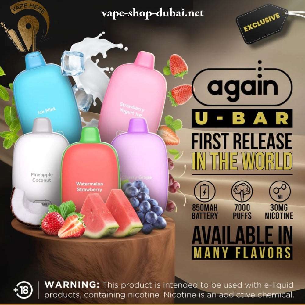 AGAIN U-BAR DISPOSABLE VAPE (7000 PUFFS) - Image 3