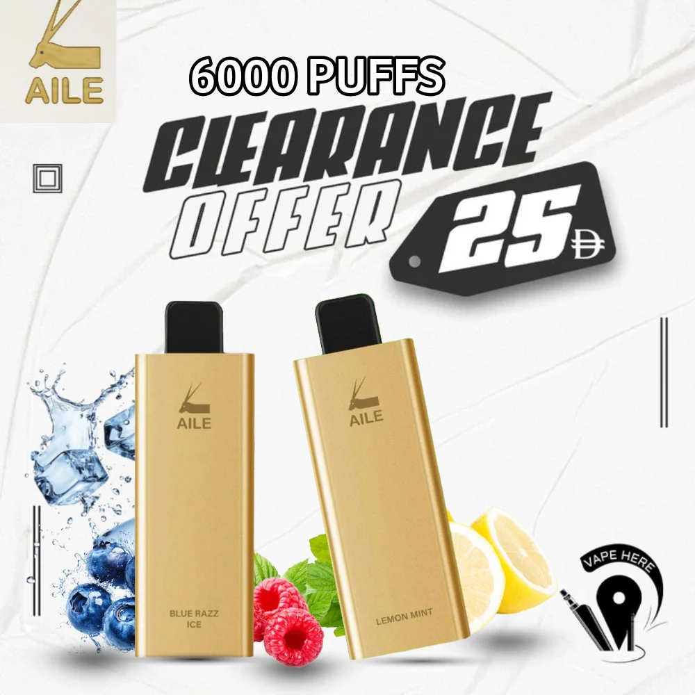 AILE GOLDEN BAR 6000 PUFFS DISPOSABLES VAPE 20MG