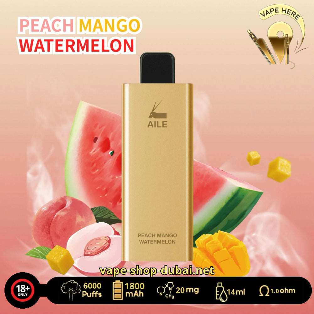 AILE GOLDEN BAR 6000 PUFFS DISPOSABLES VAPE 20MG - Image 14