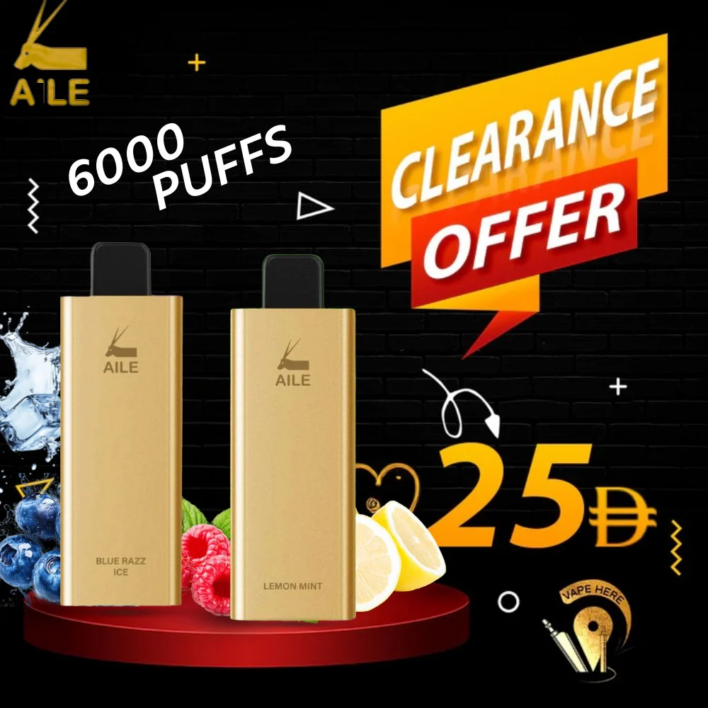 AILE GOLDEN BAR 6000 PUFFS DISPOSABLES VAPE 20MG - Image 2