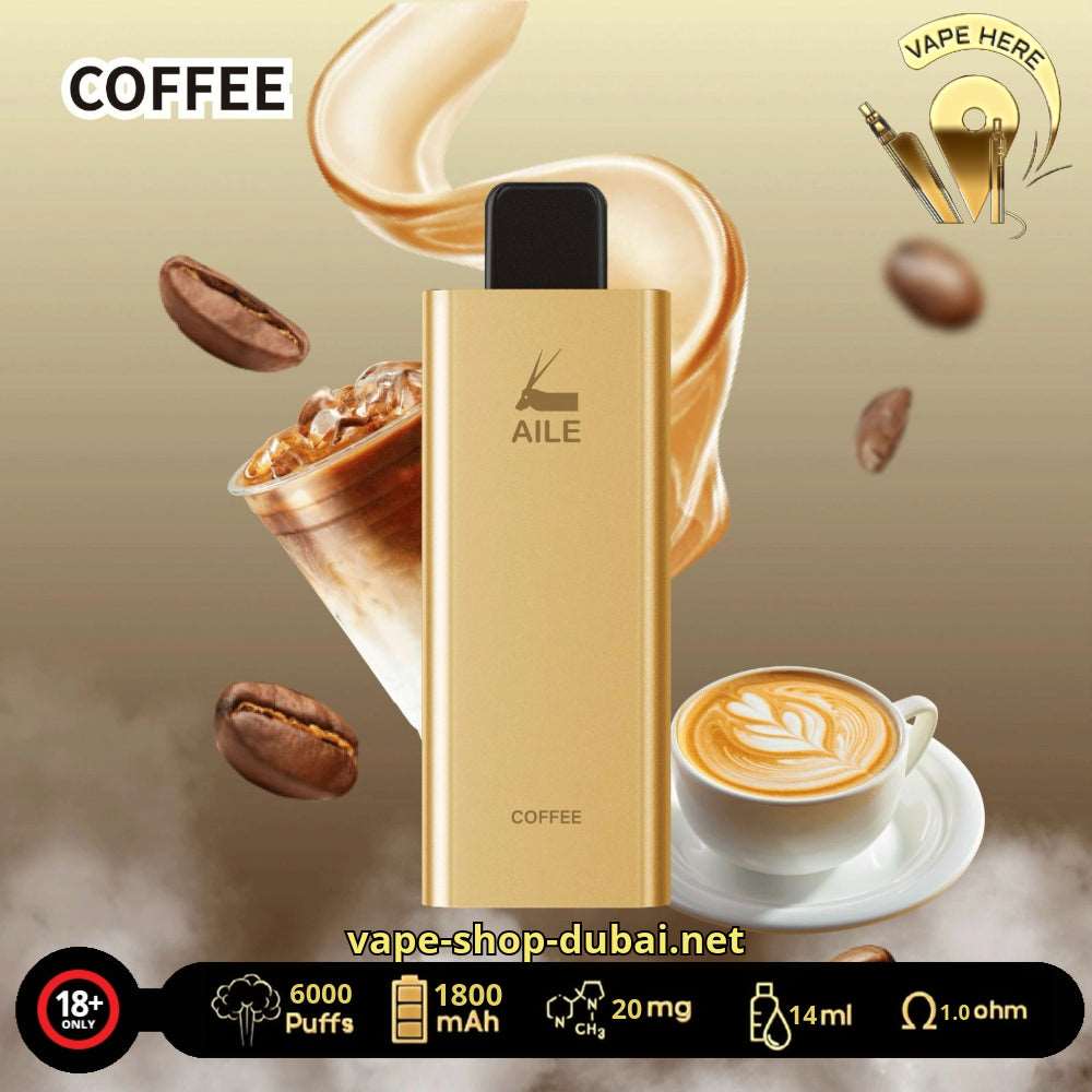 AILE GOLDEN BAR 6000 PUFFS DISPOSABLES VAPE 20MG - Image 5
