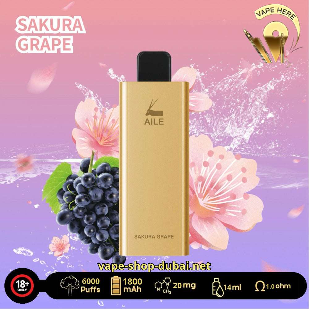 AILE GOLDEN BAR 6000 PUFFS DISPOSABLES VAPE 20MG - Image 6