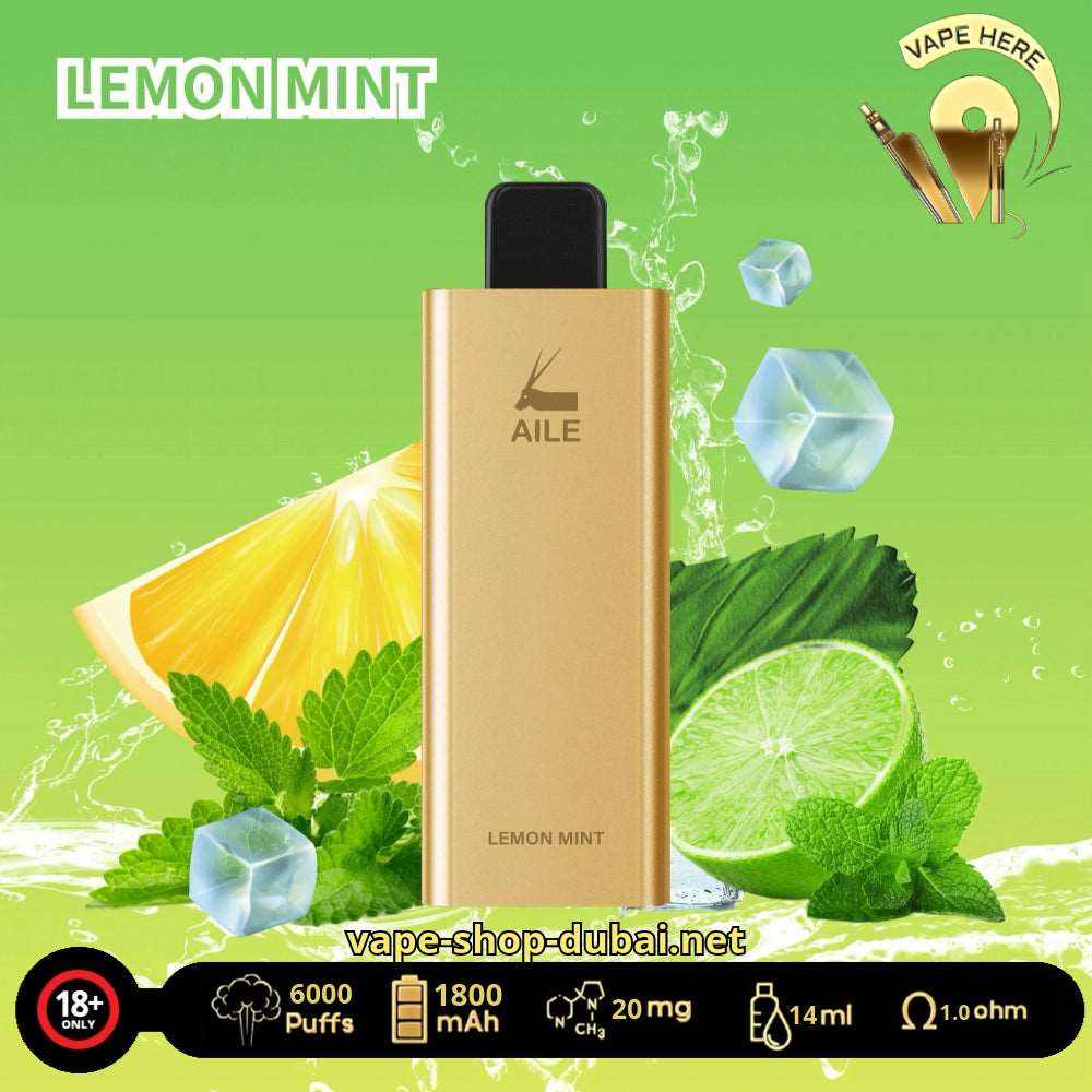 AILE GOLDEN BAR 6000 PUFFS DISPOSABLES VAPE 20MG - Image 7
