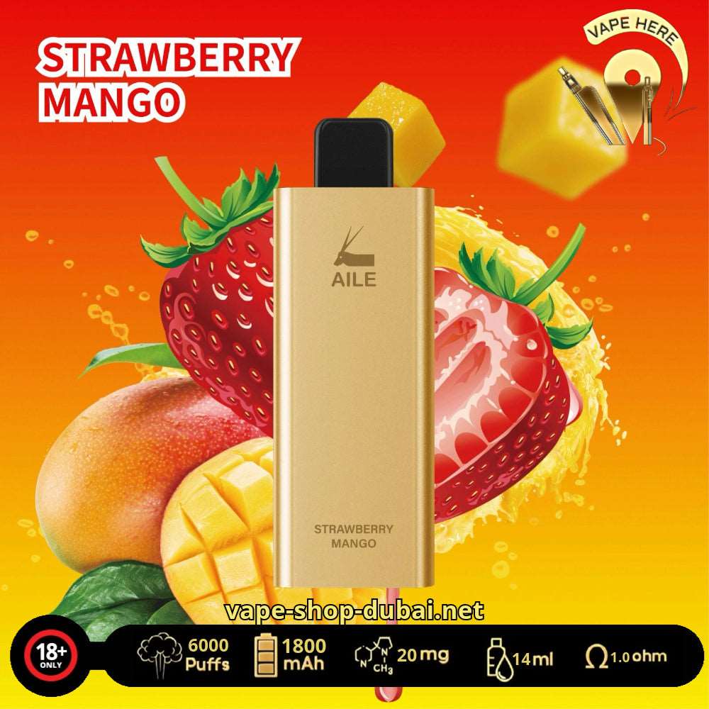 AILE GOLDEN BAR 6000 PUFFS DISPOSABLES VAPE 20MG - Image 8