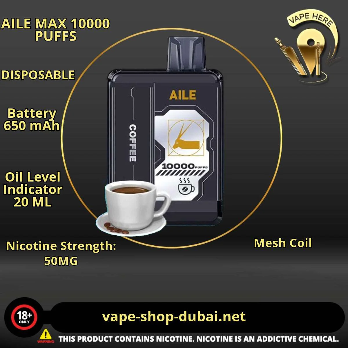 AILE MAX 10000 PUFFS DISPOSABLE VAPE - Image 12