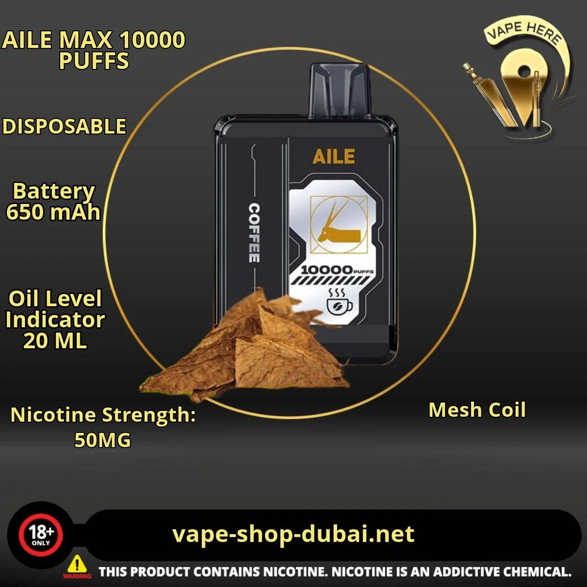 AILE MAX 10000 PUFFS DISPOSABLE VAPE - Image 4