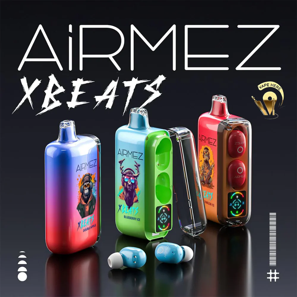 AIRMEZ Xbeats 40000 Puffs Disposable Vape - Airpods Bluetooth Screen Display
