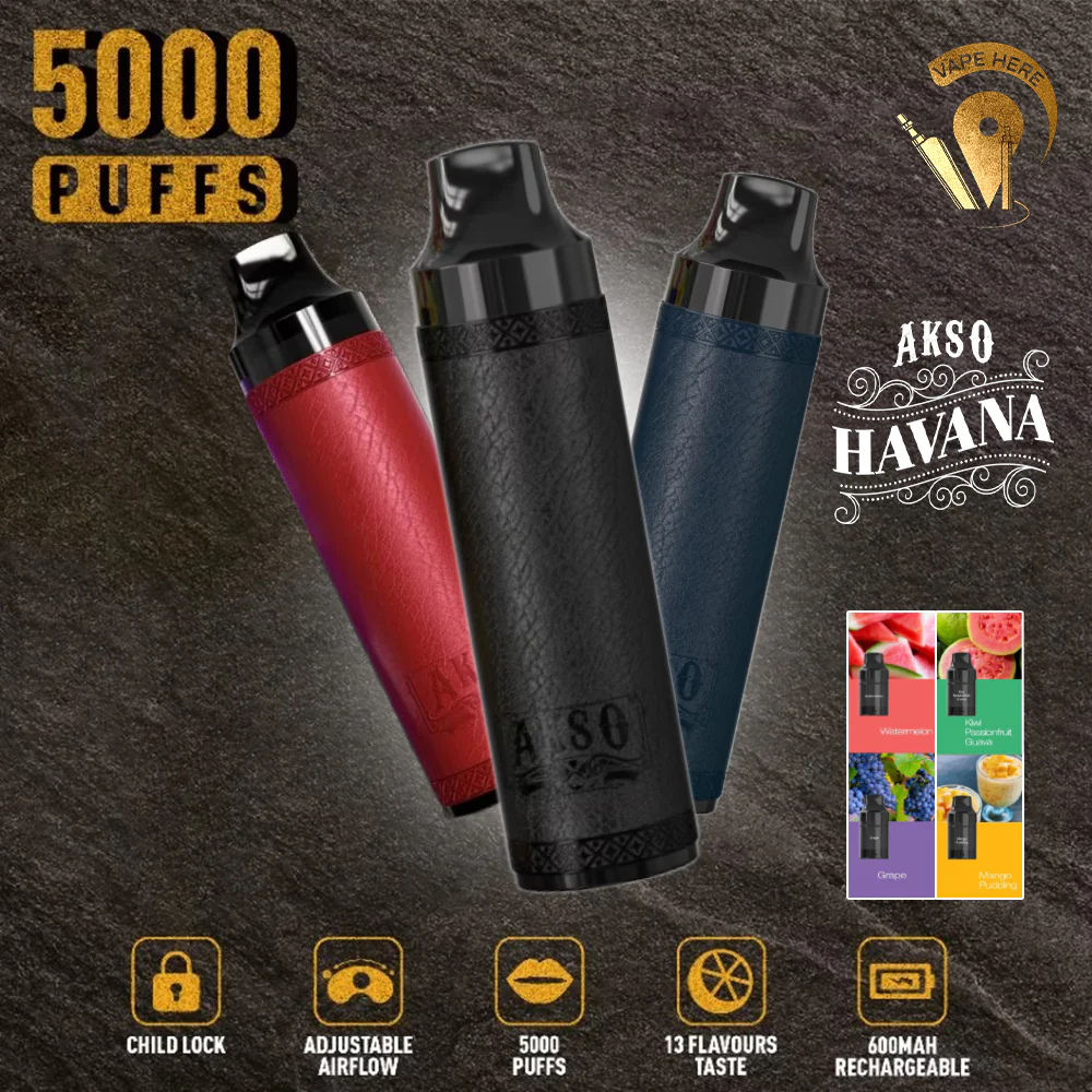 AKSO Havana OFFER 1 Device + 4 Flavored Pods each 5000 Puffs (Mixed Flavors) - Image 2