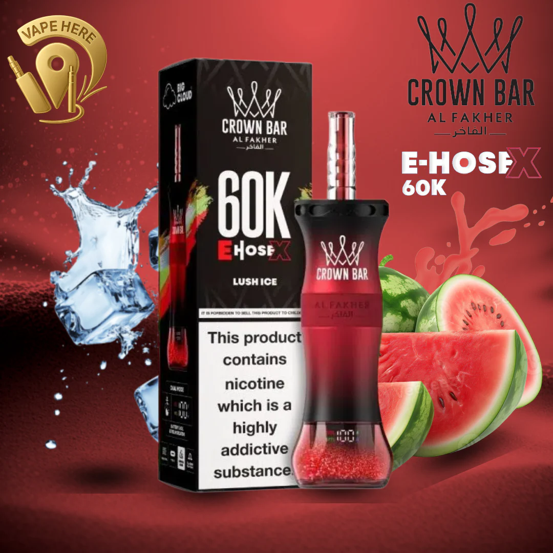 Al Fakher Crown Bar E-Hose X 60K Puffs Shisha Disposable Vape - Image 11