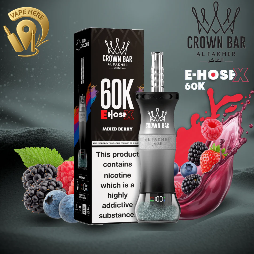 Al Fakher Crown Bar E-Hose X 60K Puffs Shisha Disposable Vape - Image 12