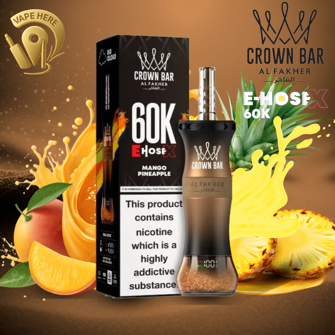 Al Fakher Crown Bar E-Hose X 60K Puffs Shisha Disposable Vape - Image 13