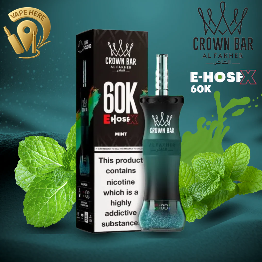Al Fakher Crown Bar E-Hose X 60K Puffs Shisha Disposable Vape - Image 14