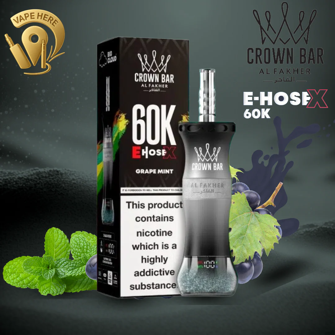 Al Fakher Crown Bar E-Hose X 60K Puffs Shisha Disposable Vape - Image 7