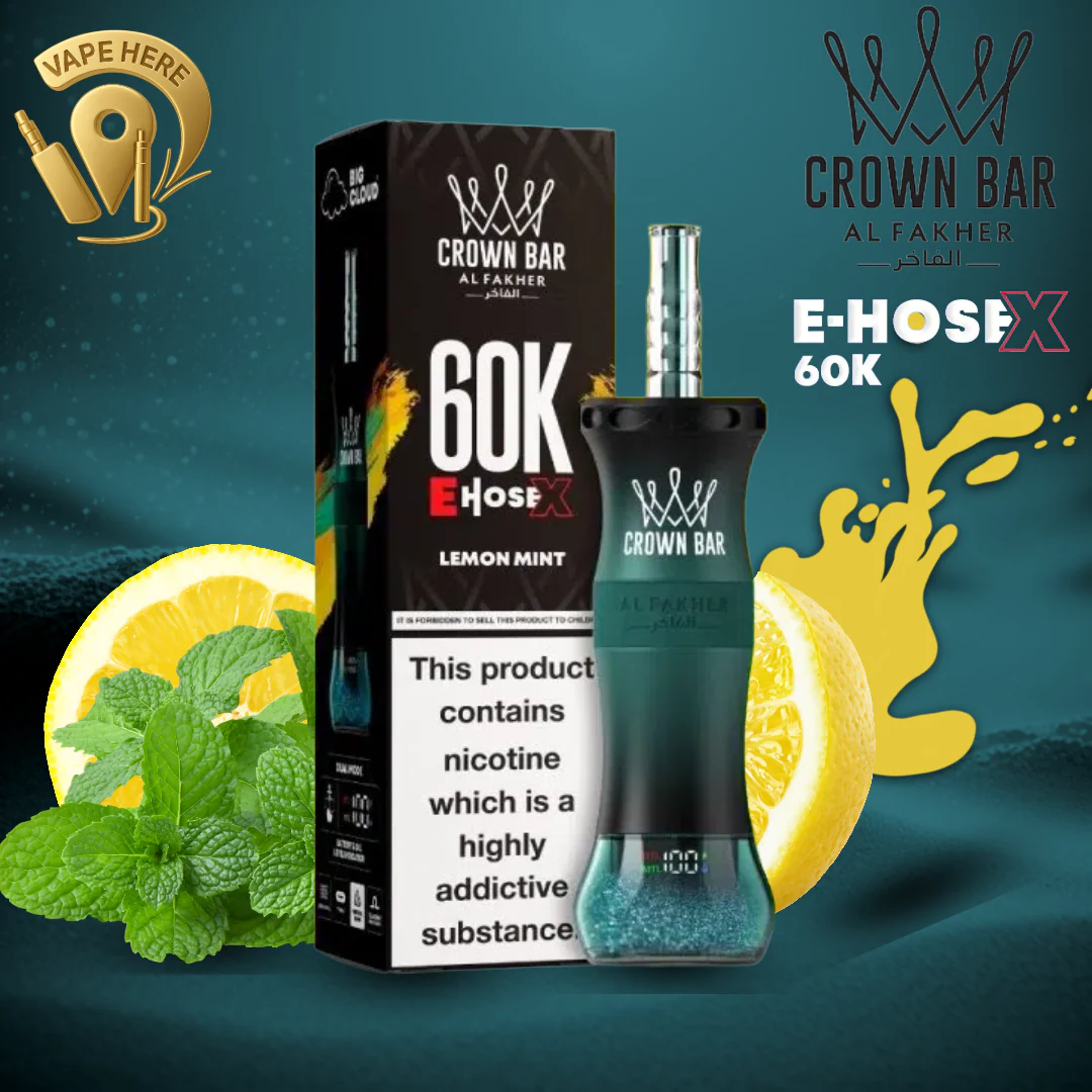 Al Fakher Crown Bar E-Hose X 60K Puffs Shisha Disposable Vape - Image 9