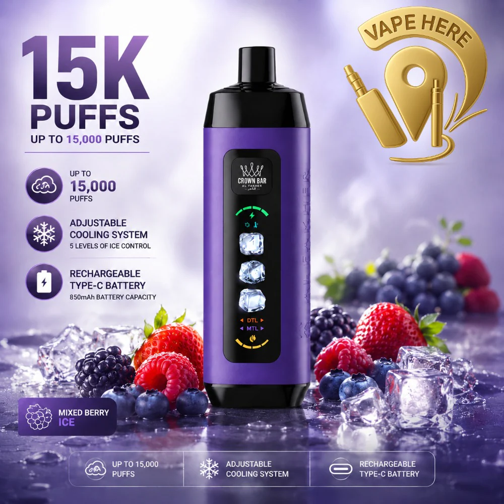 Al Fakher Crown Bar ICE ADJUST 15K Puffs from Crown Bar Vape - Image 11