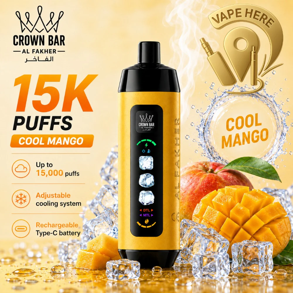 Al Fakher Crown Bar ICE ADJUST 15K Puffs from Crown Bar Vape - Image 4