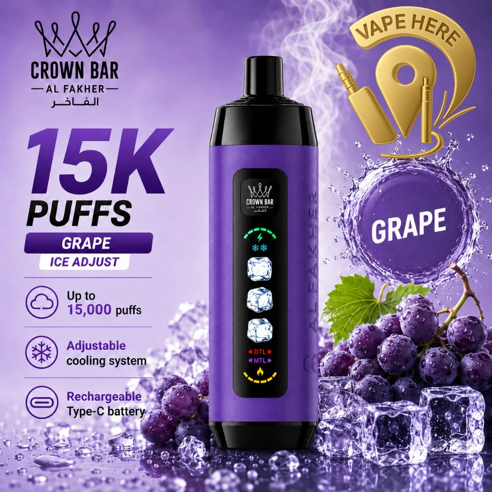 Al Fakher Crown Bar ICE ADJUST 15K Puffs from Crown Bar Vape - Image 5