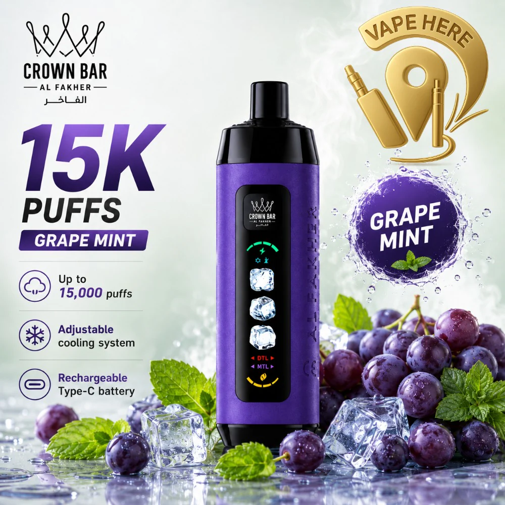 Al Fakher Crown Bar ICE ADJUST 15K Puffs from Crown Bar Vape - Image 6