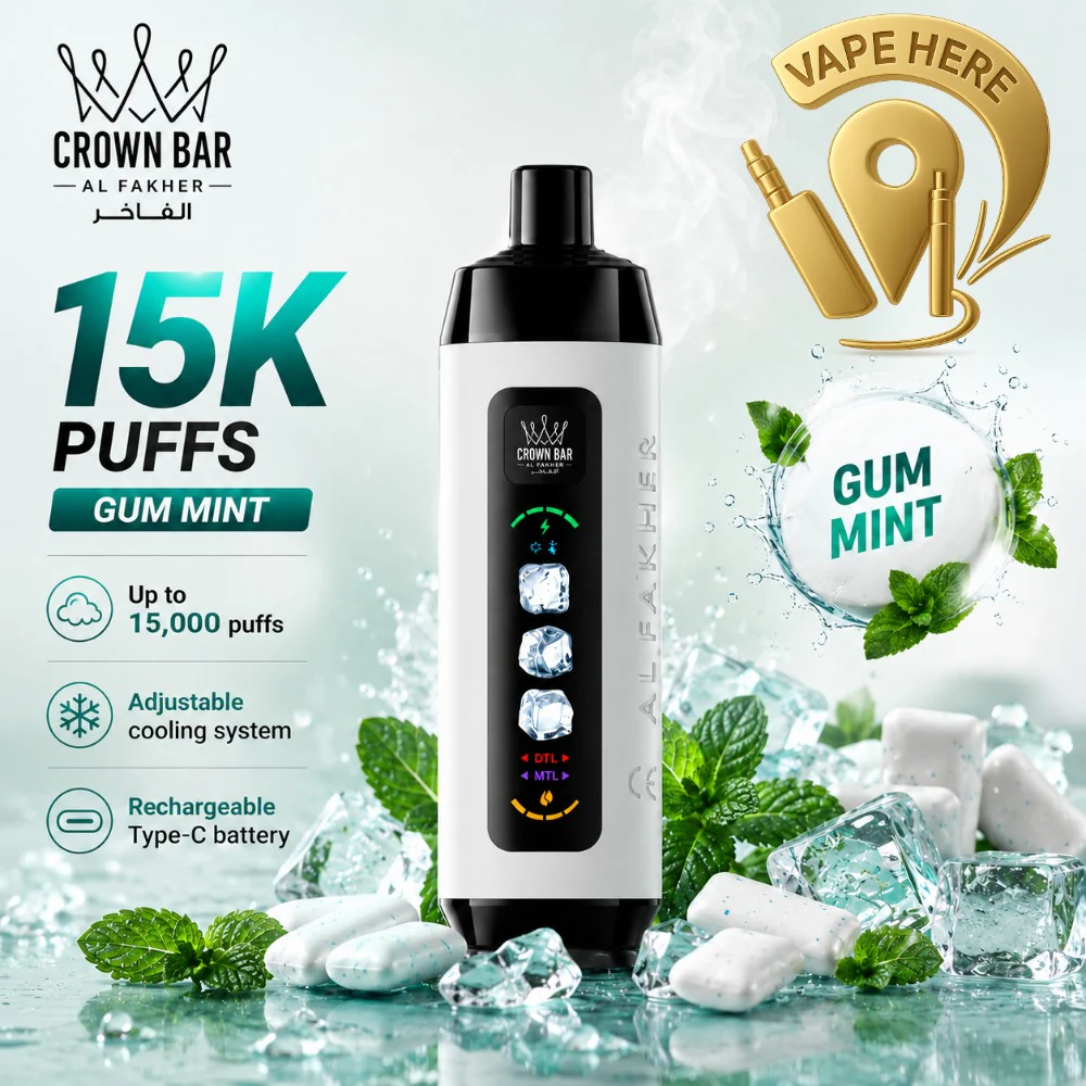 Al Fakher Crown Bar ICE ADJUST 15K Puffs from Crown Bar Vape - Image 7