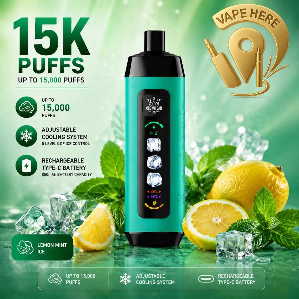 Al Fakher Crown Bar ICE ADJUST 15K Puffs from Crown Bar Vape - Image 9