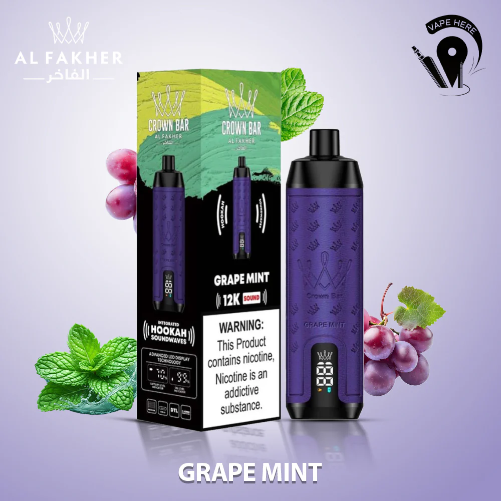 Al Fakher Crown Bar Sound 12000 Puffs DLT Shisha Disposable Vape - Image 9
