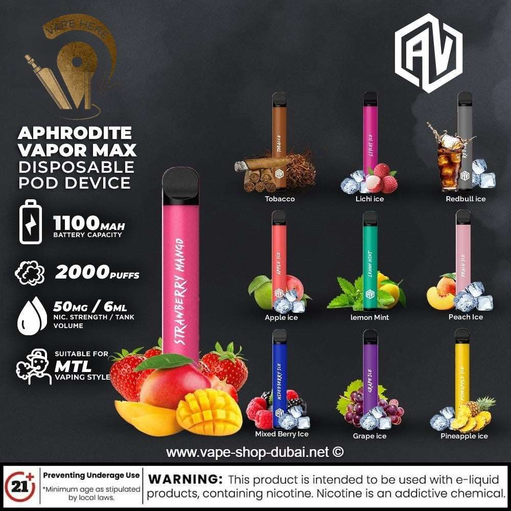 Aphrodite XL Vapor Disposable Pod (30 & 50mg) - 2000 Puffs - Image 3