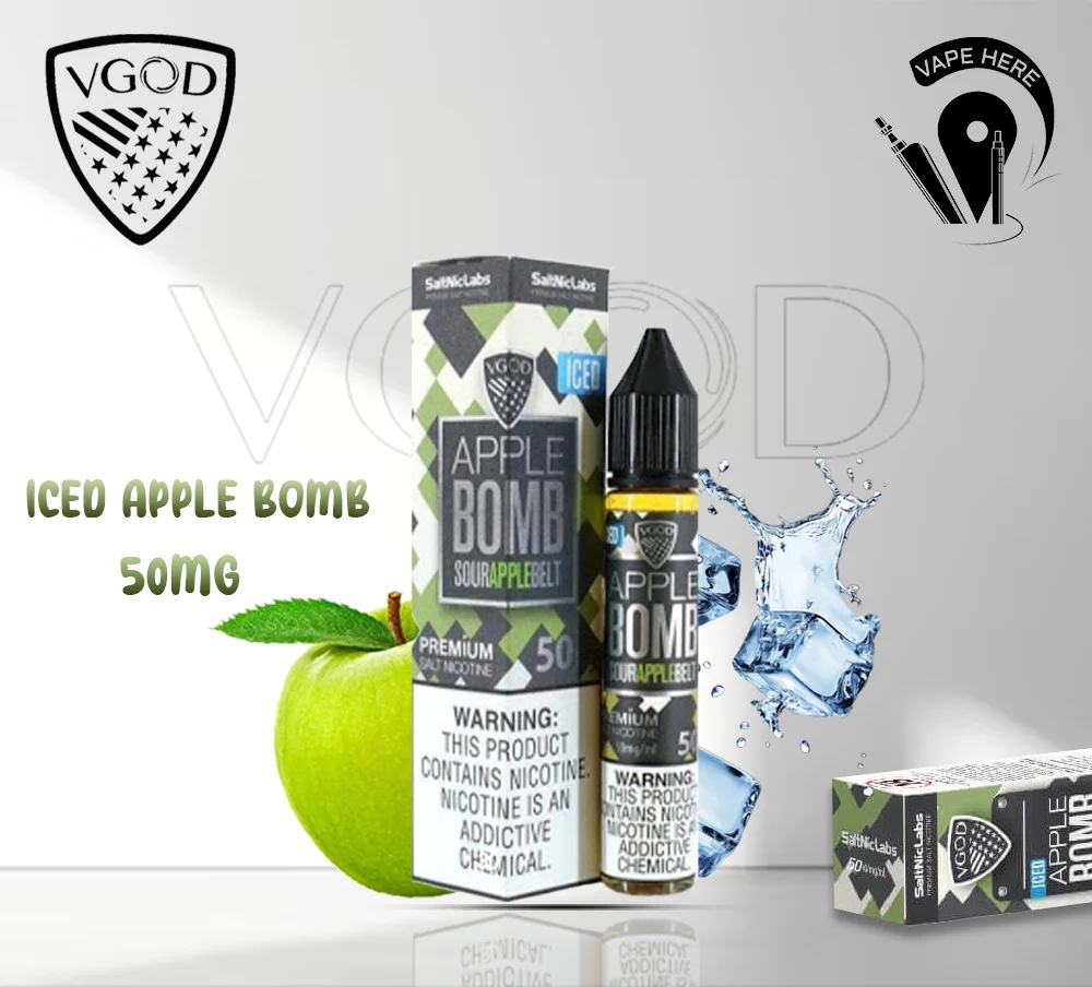 VGOD Iced Apple Bomb Nic Salts - 30ml - Image 4