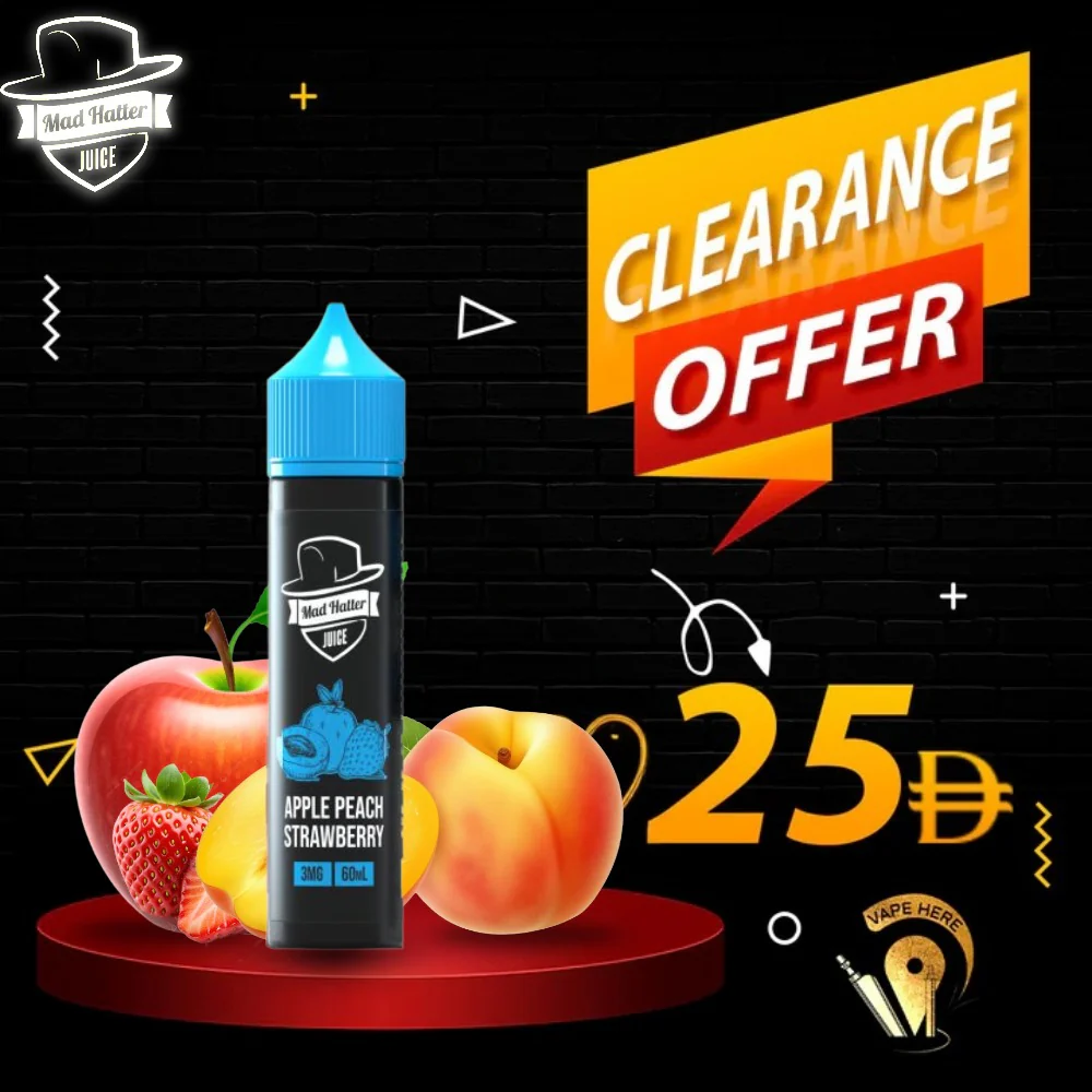 APPLE PEACH STRAWBERRY - E-LIQUIDS 60ML / MAD HATTER - Image 2