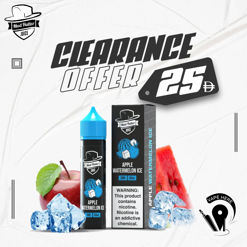 APPLE WATERMELON ICE - E-LIQUIDS 60ML / MAD HATTER
