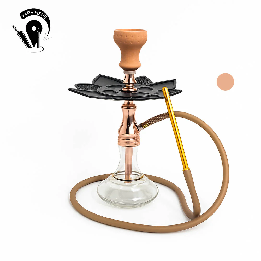 Argila Rose Gold 40cm & Sky Hookah Blue 50cm – Premium Traditional Shisha Hookah Set UAE - Image 4