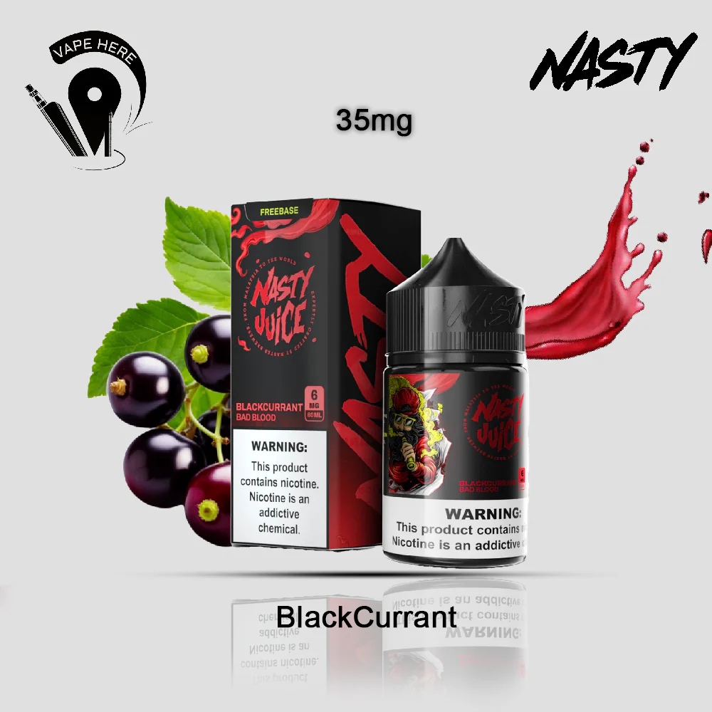 Bad Blood ( Blackcurrant ) - Nasty E-Liquids 60ml - Image 3