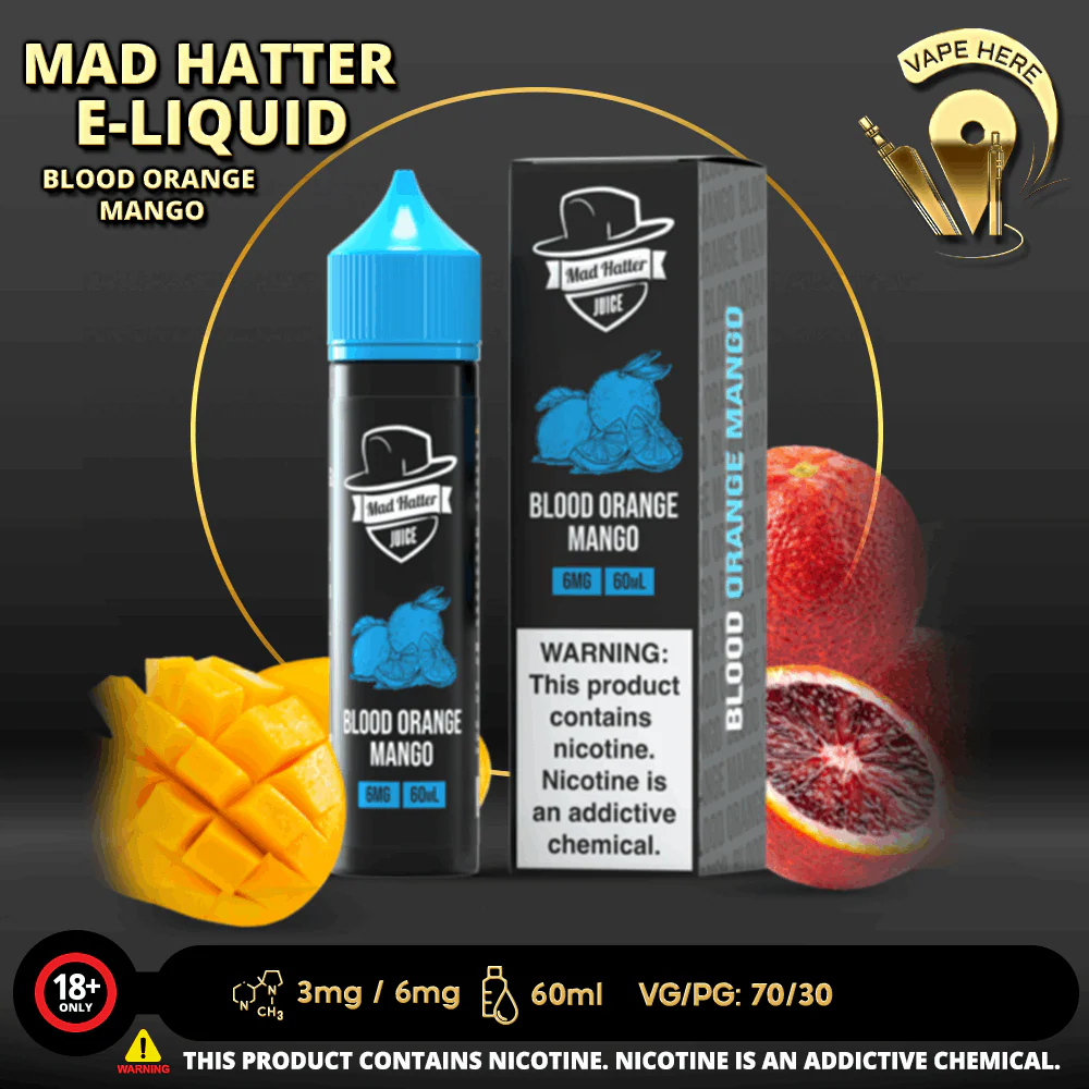 BLOOD ORANGE MANGO - E-LIQUIDS 60ML / MAD HATTER - Image 4