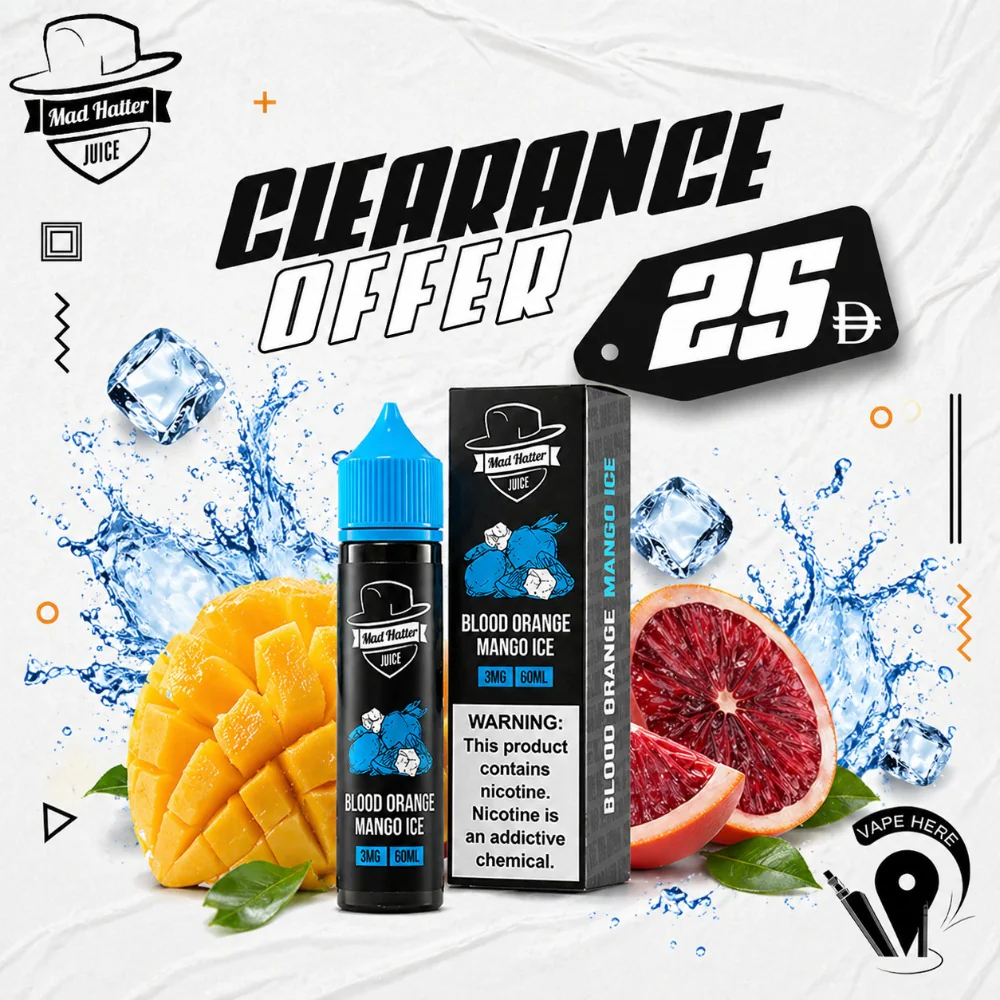 BLOOD ORANGE MANGO ICE - E-LIQUIDS 60ML / MAD HATTER