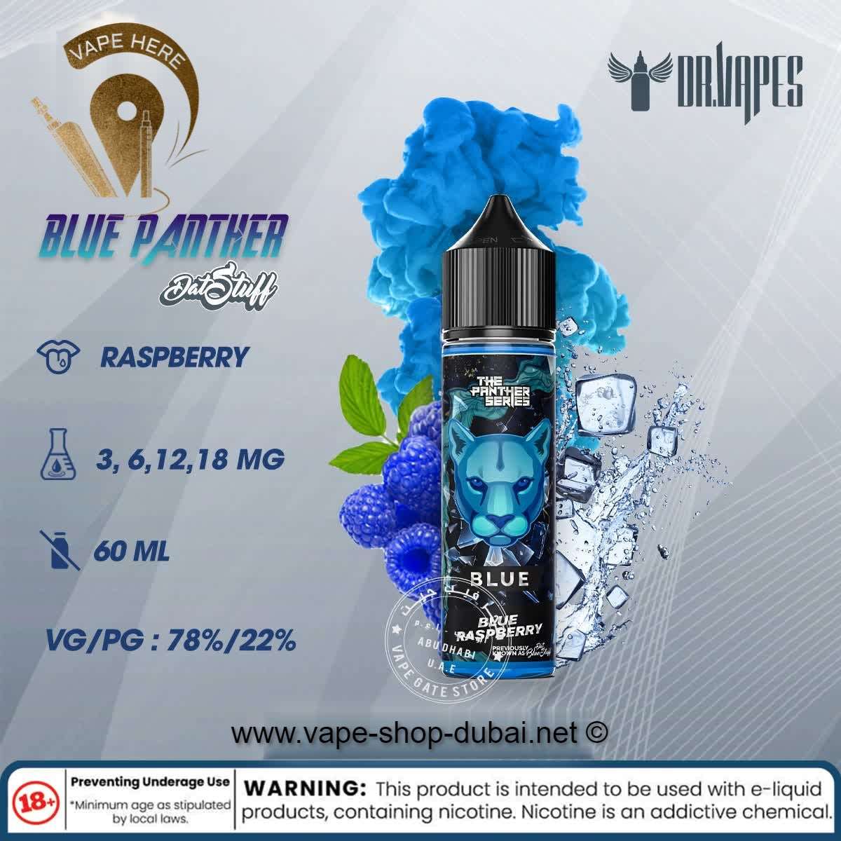 Blue Panther 60ml - Dr Vapes (Panther Series) Date Blue Stuff