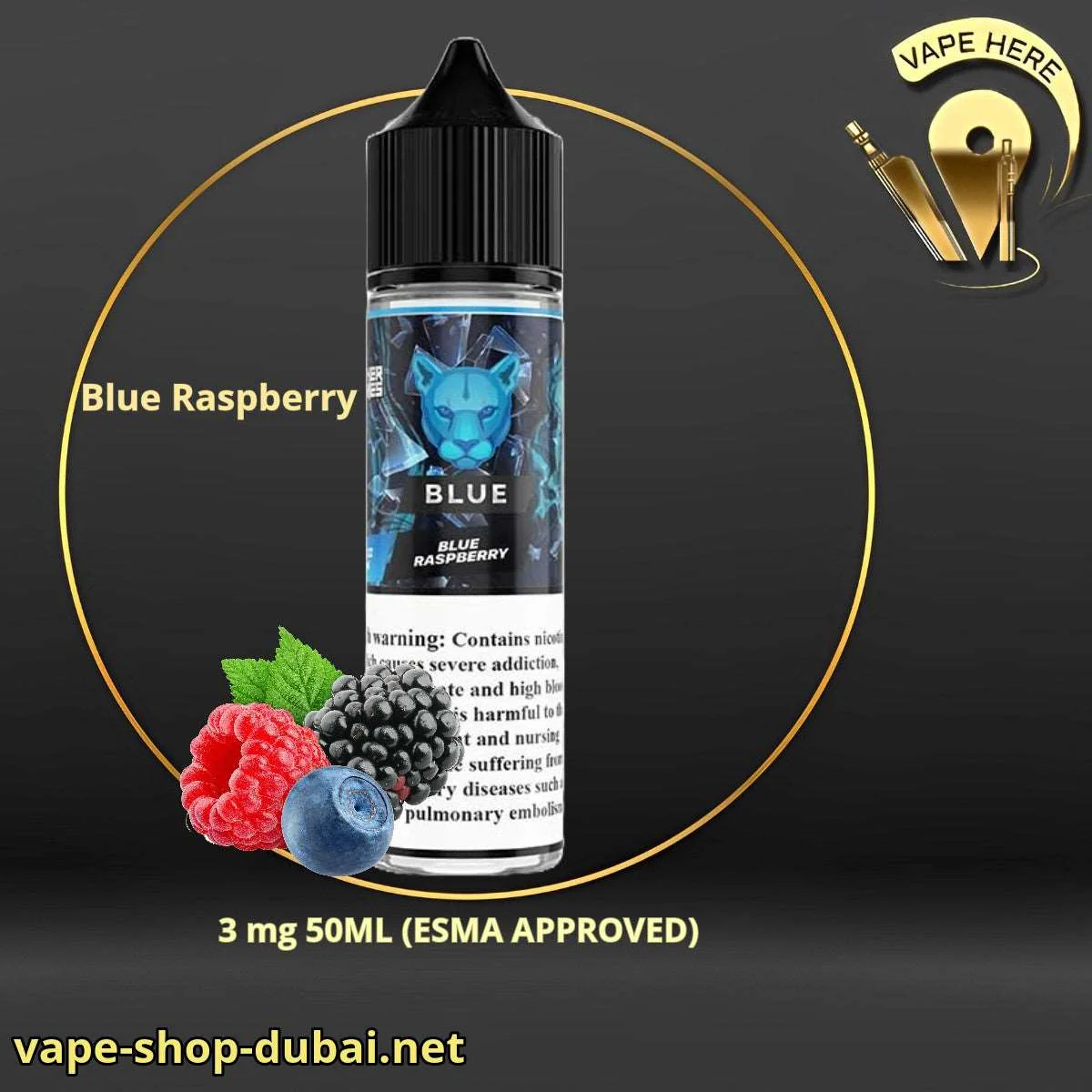 Blue Panther 60ml - Dr Vapes (Panther Series) Date Blue Stuff - Image 2