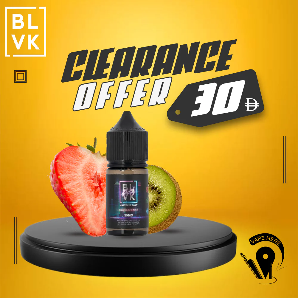 BLVK ICED BERRY KIWI SaltNic 30ml - BLVK PINK SERIES