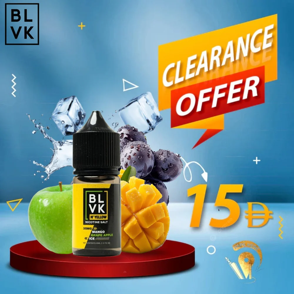 BLVK MANGO GRAPE APPLE ICE SaltNic 30ml - BLVK YELLOW SERIES - Image 2