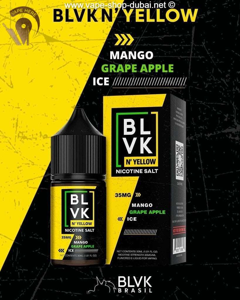 BLVK MANGO GRAPE APPLE ICE SaltNic 30ml - BLVK YELLOW SERIES - Image 4