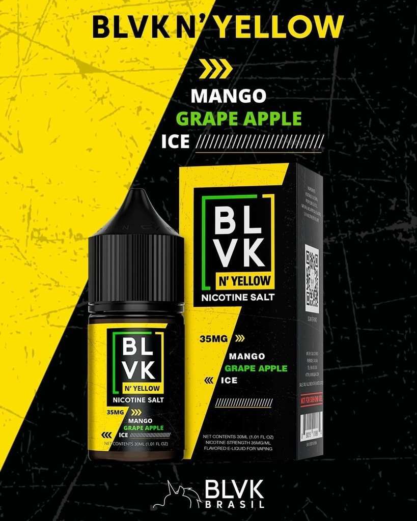 BLVK MANGO GRAPE APPLE ICE SaltNic 30ml - BLVK YELLOW SERIES - Image 5
