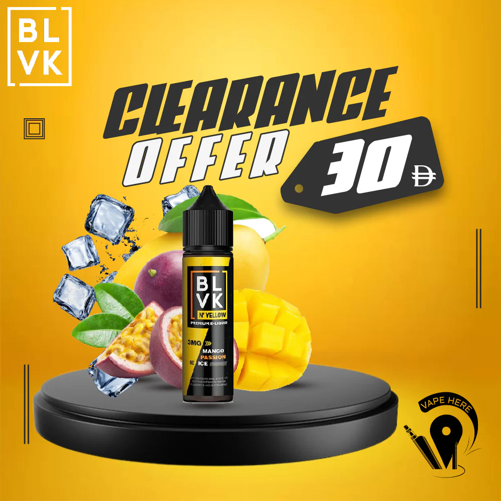 BLVK MANGO PASSION ICE E-Liquids 60ml - BLVK YELLOW SERIES