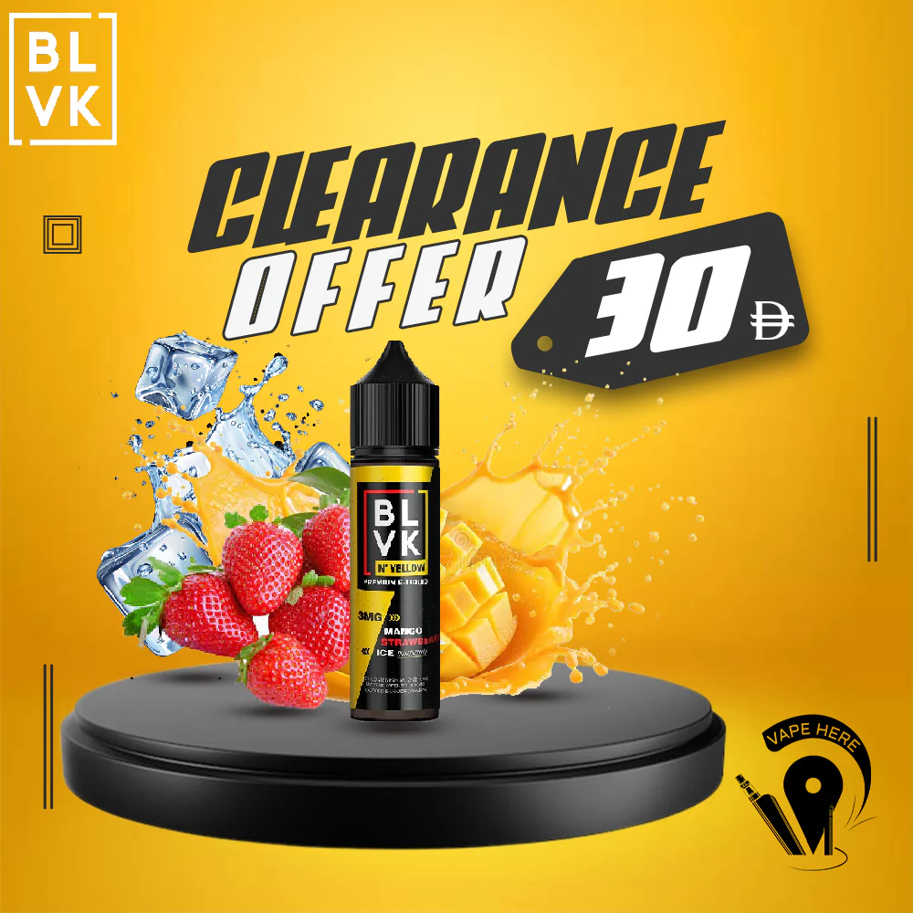 BLVK MANGO STRAWBERRY ICE E-Liquids 60ml - BLVK YELLOW SERIES