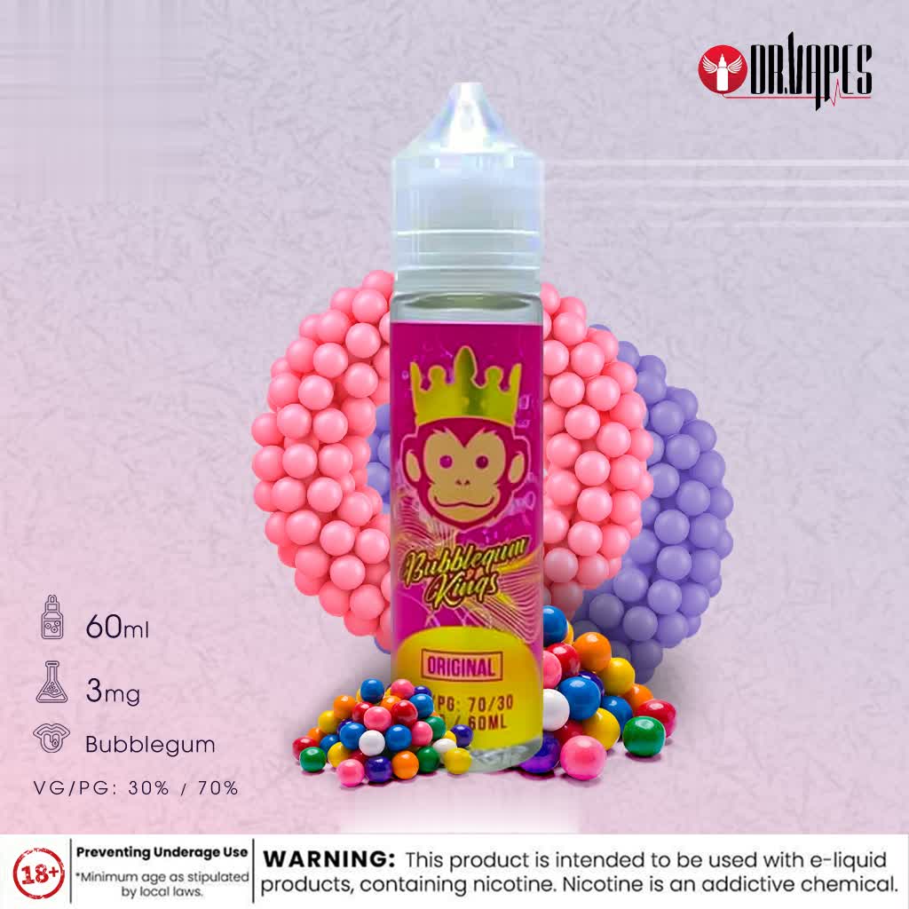 BubbleGum Kings Original 60ml by Dr. Vapes - Image 3