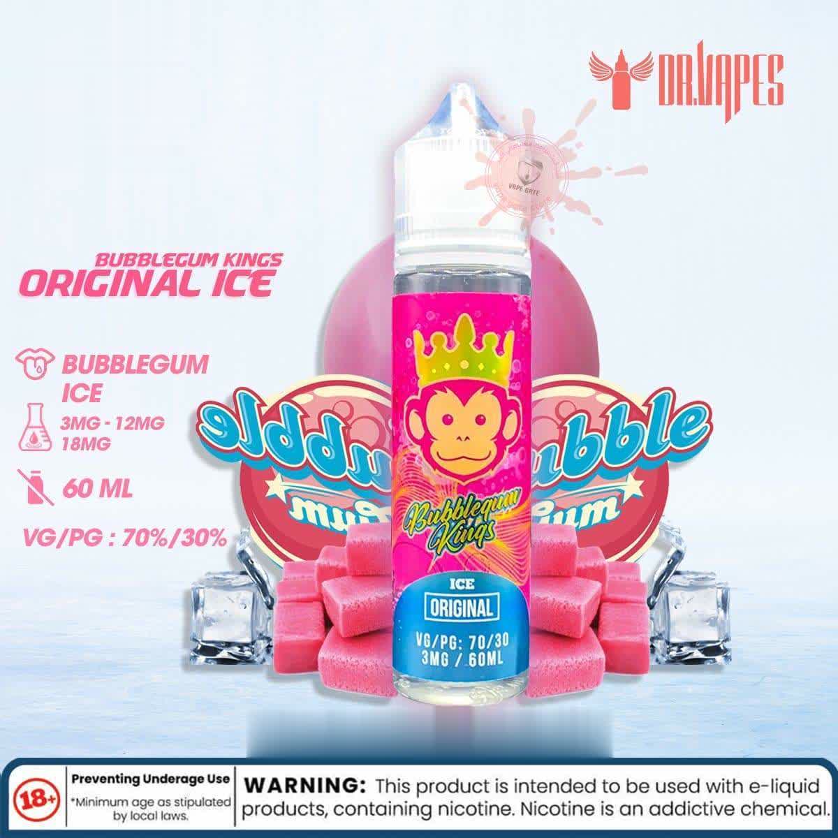 BubbleGum Kings Original Ice 60ml by Dr. Vapes - Image 4