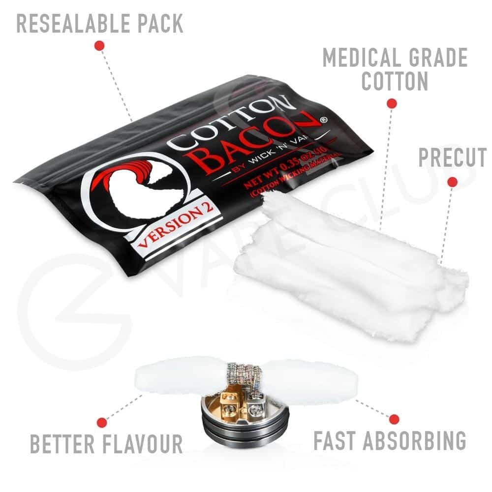 Cotton Bacon Version 2 (Organic Cotton) - Wick N Vape - Image 6