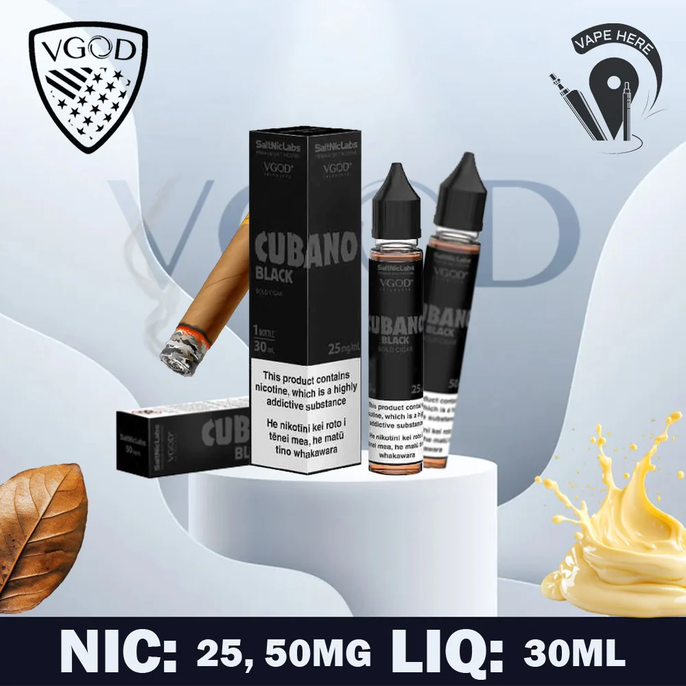 VGOD Cubano Black Nic Salts - 30ml - Image 2