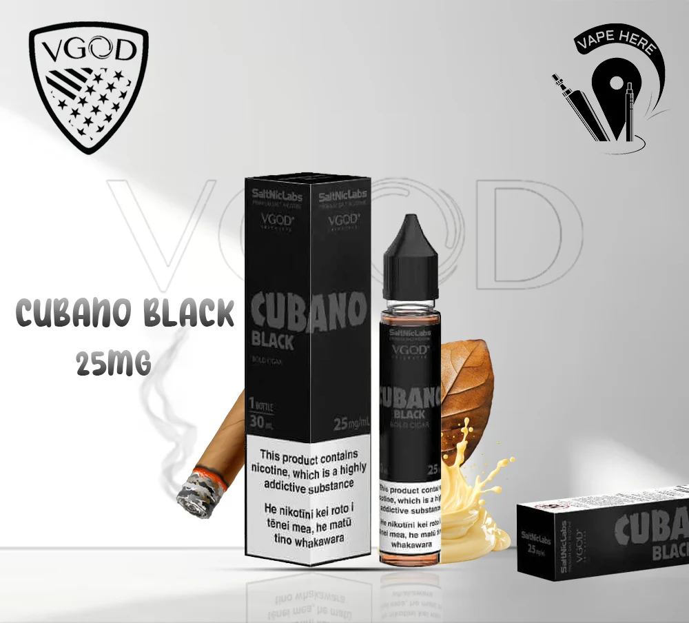 VGOD Cubano Black Nic Salts - 30ml - Image 3