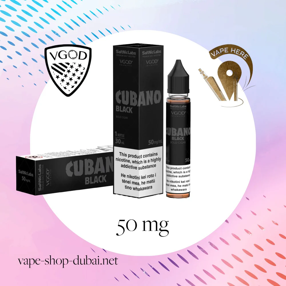 VGOD Cubano Black Nic Salts - 30ml - Image 6