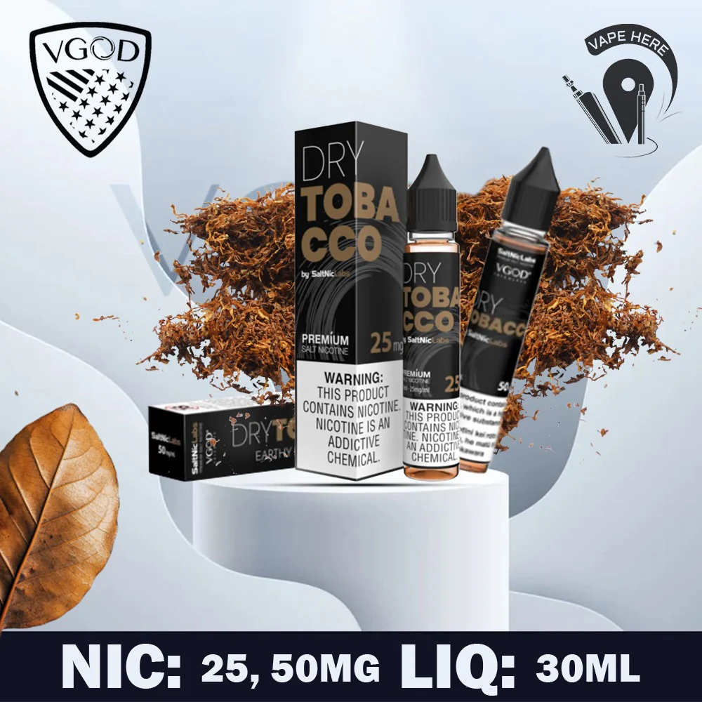 VGOD Dry Tobacco Nic Salts - 30ml - Image 2