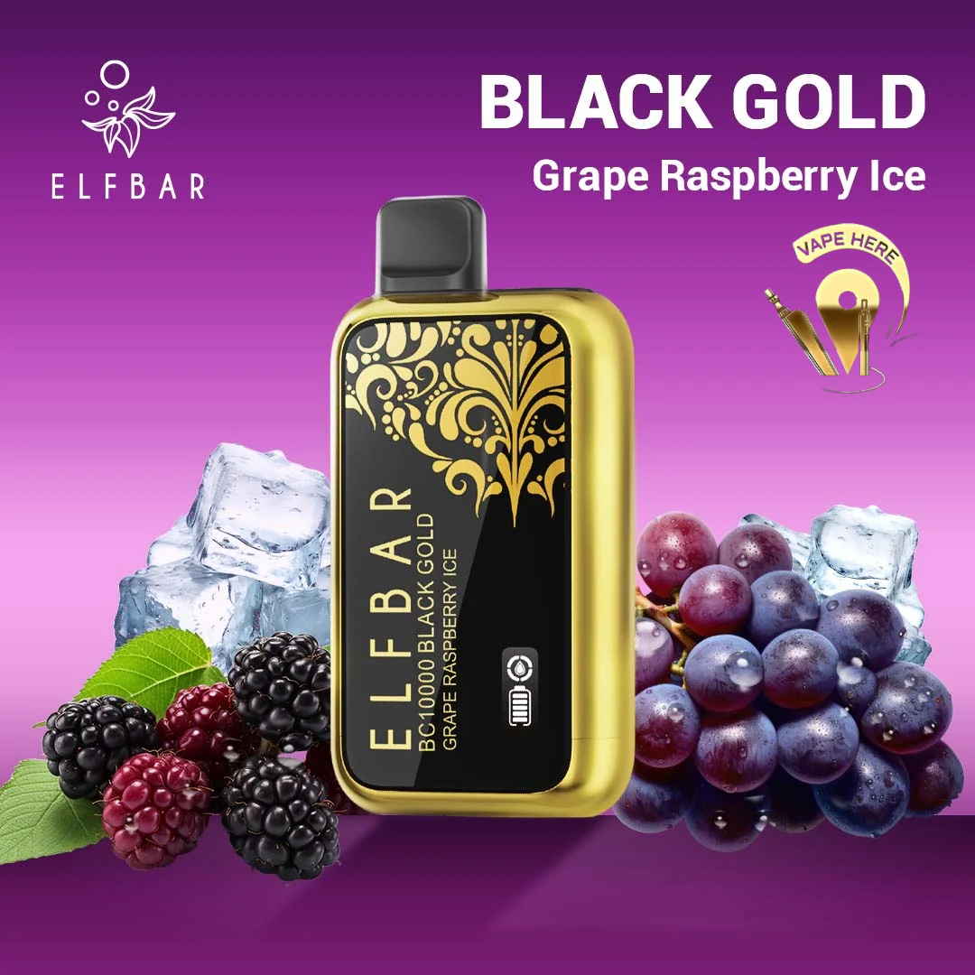 ELFBAR BLACK GOLD BC10000 PUFFS DISPOSABLE VAPE - Image 5